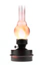 ÃÂ¡heap old simple shabby gas lantern burning. Kerosine lamp